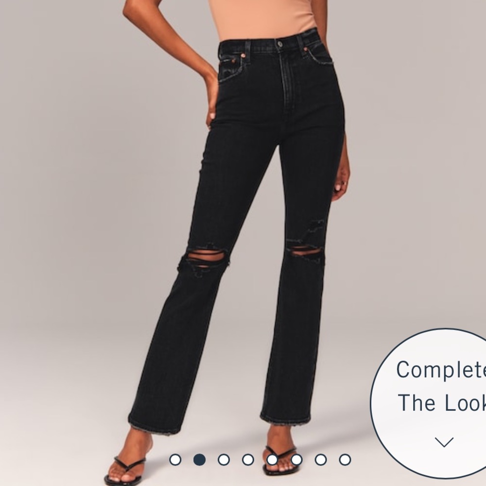 Abercrombie ultra high rise ankle straight jeans